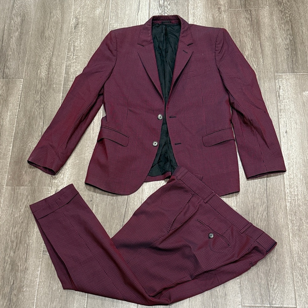 Alexander McQueen Dark Red Suit Set